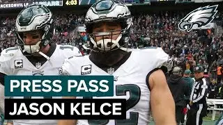C Jason Kelce Talks About Offensive Line Injuries & More Eagles Press Pass