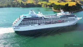 Cruise Ship Regatta, Departing Port Chalmers, Dunedin on the  2nd March 2025