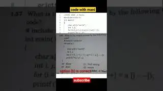GATE 2008 ,2 Marks Programming Questions in C language 