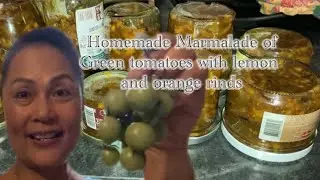 Homemade confiture of green tomatoes, delicately infused with orange & lemon rind