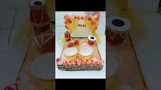 Handmade Haldi Platter Decoration#HaldiPlatter #DIYWeddingDecor #IndianWeddingIdeas #HaldiCeremony
