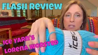 Flash Review of Ice Yarn's Lorena Worsted Yarn | Cotton Acrylic Blend Yarn