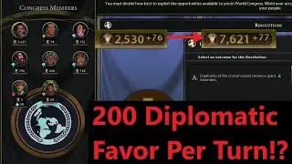 200 Diplomatic Favor Per Turn!!! (Cree Diplomats Final - Civilization 6)