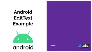 #6 Android EditText Example | Android Tutorial Infovistar #androidtutorial