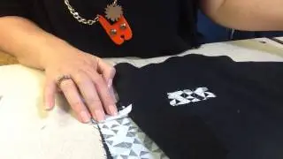 Bomber Jacket: STEP THREE Securing triangle tabs on welt pocket