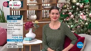 Colleen Lopez .30ctw Colored Diamond Square Hoop Earrings