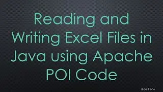 Reading and Writing Excel Files in Java using Apache POI Code