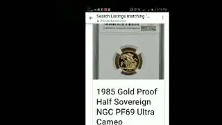 #1985 #GoldProof #HalfSovereign NGC PF69 Ultra Cameo #Gold #ChangeChecker #Numismatist #Investment