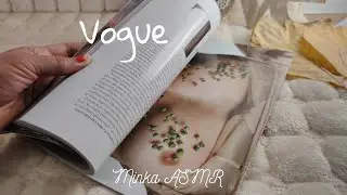 ASMR VOGUE &ndash; Circling Page Turning, From Fast to Slow | Messy Nails & Pink Noise for Stress Relief