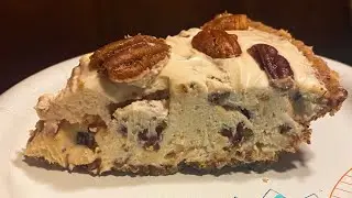 Homemade No-Bake Buttered Pecan Cheesecake