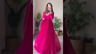 hot pink anarkali suit 😍 #fashionhaul #youtubeshorts #trendytadkabyit #meeshohaul #ethenic 💕
