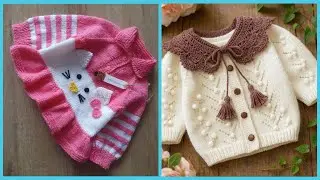 Hand knitted baby girl sweater designs collection//cardigan design 