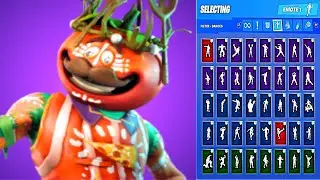 🔥 TOMATOHEAD CROWN SKIN SHOWCASE WITH ALL FORTNITE DANCES & EMOTES 😱