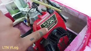 tự chế cano RC tàu điều khiển chạy máy cắt cỏ giá rẻ