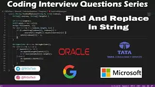 Find And Replace in String | String questions | Coding Interview Questions Series
