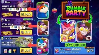 (PARTY+2 SOLO+1 RUMBLE) Bombs Away+Rainbow 🌈/ Plunder Pirates+Super Sized/ Dustville Duel+Any Move 