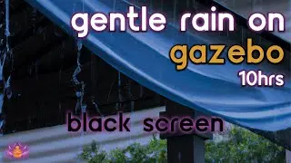 [Black Screen] Gentle Rain on Gazebo | Rain Ambience No Thunder | Rain Sounds for Sleeping
