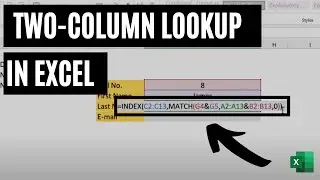 Two Column Lookup in Excel | INDEX MATCH Formula
