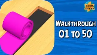 Color Roll 3D: Level 1 To 50 , iOS/Android Walkthrough