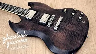 Ghoulish Funk Groove Guitar Backing Track in A Minor - Swamp Thing