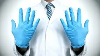 (3D binaural recording) Asmr vigorously checking your scalp in medical gloves