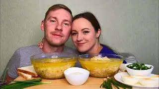 МУКБАНГ КУРИНАЯ ЛАПША | СУП ПО ДОМАШНЕМУ ответы на вопросы | MUKBANG HOMEMADE CHICKEN NOODLES