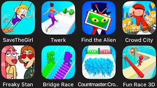 Save The Girl,Find the Alien,Freaky Stan,Bridge Race,Crowd City,Fun Race 3D,Countmaster,Twerk Battle