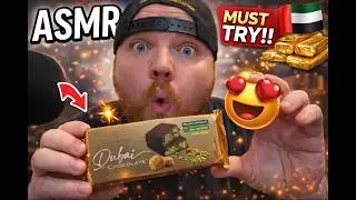 ASMR Eating Dubai Chocolate 🍫 | Relaxing Whisper Ramble & Tasting Sounds for Sleep