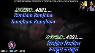 Rimjhim Rimjhim Rumjhum Rumjhum Karaoke With Scrolling Lyrics Eng. & हिंदी