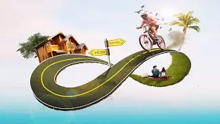 4Gtools-How to Create a 3D Infinity Road -  Photoshop Tutorial #4gtools