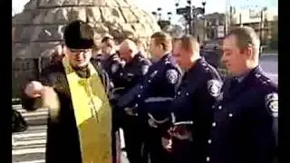 Being Blessed with Holy Water taken to a new level in Kyiv, UKRAINE
