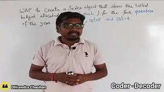 Python Program ||  Write a program  to create a Series object || four Quarters || Budget allocated