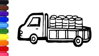 How To Draw a Dump TRUCK 🚛 | Easy Truck Drawing Step by Step | Vehicle Drawing