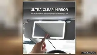 Car Interior Mirrors Sun Visor Plate LED HD Makeup Mirror for Girls Women Rechargeable Fill Light