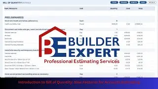 Bill of Quantity for Construction Estimating: Accurate Software for Project Costing.