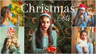 Christmas Photo Editing | Christmas Edits | Christmas Poses for girls | Christmas Photo Ideas