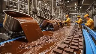 How chocolate is made today : inside the factory (full process)