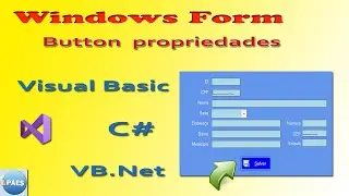 Button propriedades - Windows Form - VB.Net e C#