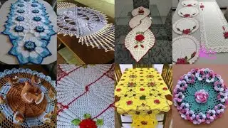 Красивые и привлекательные вязаные крючком скатерти и салфетки для стола / новые дизайнерские иде...
