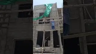 Elevation work in progress ❤️ #home #construction #design #karachi