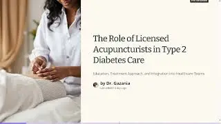 The Role of Licensed Acupuncturists in Type 2 Diabetes Care