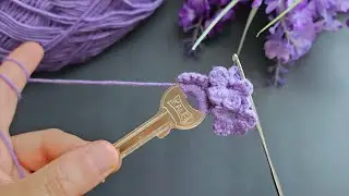 How to Crochet Around a Keychain 🔑 | Easy DIY Yarn Craft