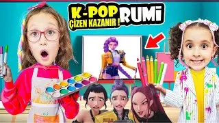 EN GÜZEL ÇİZEN KAZANIR K POP HUNTRİX RUMİ ÇİZİYORUZ !! BAHAR BANU ALYA !!