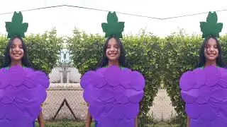 DISFRAZ DE UVA CON MATERIALES RECICLADOS 🍇 #uvas #frutas