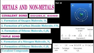 double bond | triple bond | covalent compound | formation of nitrogen , oxygen ,ethene molecules