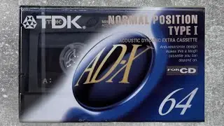 Аудиокассета TDK AD-X 64 (1992-93) JP распаковка и калибровка новой кассеты