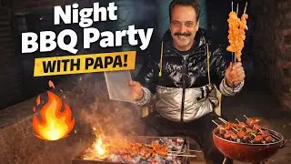 Night barbecue 🍖 party with family ohoo 🫨🥰