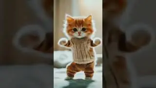 🐾😻Cute Kitten Dance🕺😸😻#kitten#kittenlovers#shortsfeed#catdance#cat#kittens#catvideos#kittendance