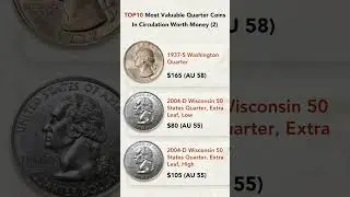 TOP 10 Most Valuable Quarter Coins In Circulation Worth Money (2) #coin #quarter #coincollecting