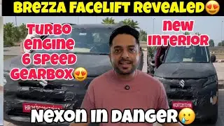 Maruti Brezza Facelift Revealed Again🔥New Engine + 6 Speed Gearbox😳| Nexon In Big Danger🥲